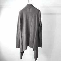 3-WC239 ヘルムートラング Helmut LANG ウールラップ ロングカーディガン グレー M レディース_画像3