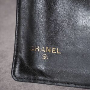 4-TA064 シャネル CHANEL ココマーク レザー ウォレット 長財布 がま口 ブラック レディースの画像7