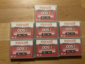 マクセル　maxell　DDS1　データカートリッジ　7本セット　未使用品 DDS-1 HS-4/90S XJ