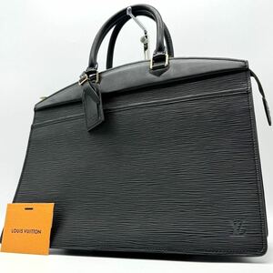 2042【最高峰】LOUIS VUITTON ルイヴィトン ビジネスバッグ ブリーフケース 通勤鞄 エピ リヴィエラ A4可能 レザー 本革 ブラック メンズ