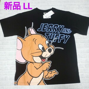 【新品タグ付き】トムとジェリー Tシャツ LL ブラック ビッグプリント