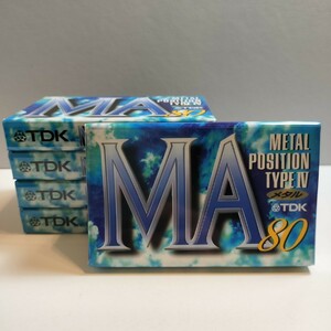 未使用 未開封 TDK MA METAL POSITION TYPE Ⅳ 80 メタルポジション 5本セット 日本製 オーディオカセットテープ カセットテープ