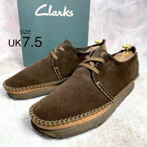 Clarks クラークス UK7.5 26㎝相当 スエード 箱付き ブラウン