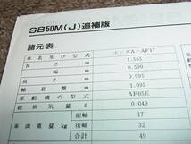 J★ ホンダ　パル　SB50M（J） AF17　サービスマニュアル 追補版_画像4