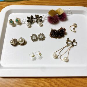 イヤリング 花 両耳揃い アクセサリー パール ゴールド　イヤーカフ　まとめ売り