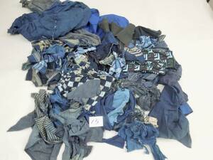 木綿織物　古布　古裂　No15　襤褸　藍染　無地　縞　格子など　イロイロ重さ２キロ以上　アンテーク 　リメイク　パッチワーク
