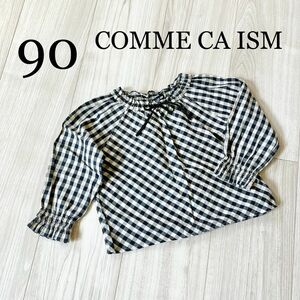 COMME CA ISM コムサイズムチェックシャツブラウス