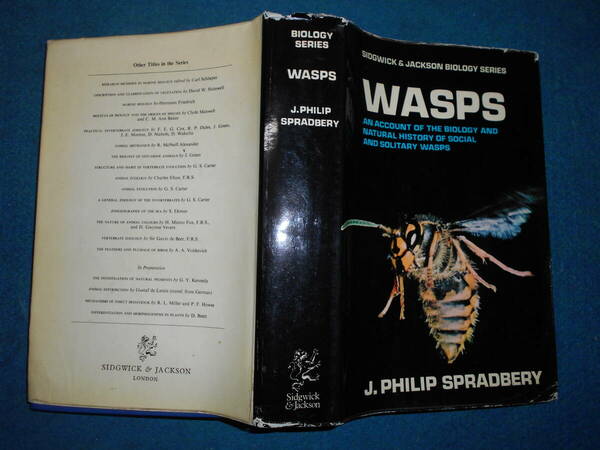 即決　昆虫学、Incect　1973年『WASPS スズメバチ』ハチ目、膜翅目、生態、分類　分布　スズメバチ、アシナガバチ social wasps