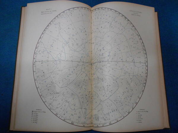 即決1896年『アップトン星図　初版』天体観測、天文暦学書、天文宇宙　洋書、星図、星座早見盤　Astronomy, Star map, Planisphere