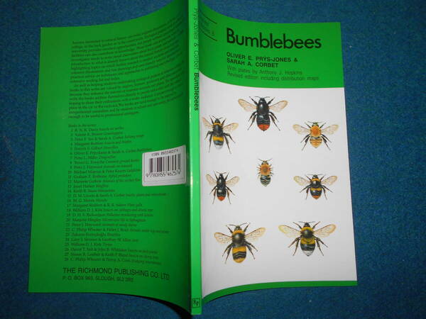 即決　2003年『マルハナバチ　Bumblebees』昆虫学、Incect　ハチ目、膜翅目、生態、Social bees スズメバチ、アシナガバチ