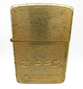 80’S ZIPPO ジッポ 1986年製 ロゴ刻印 ブラス オイルライター ビンテージ