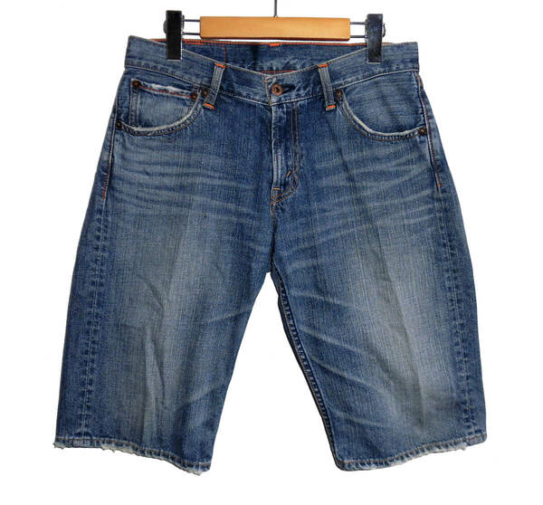 LEVIS リーバイス 503 廃盤 オレンジパッケージ ユーズド＆ダメージ加工 デニムショーツ ショートパンツ W30 インディゴ