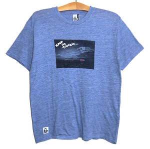 美品 CHUMS チャムス Keep on Truckin Photo T-Shirt フォトプリント クルーネック 半袖 Tシャツ Mサイズ ヘザーブルー