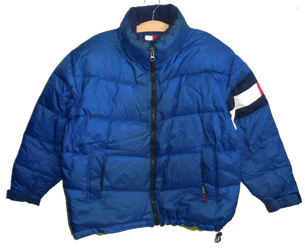 90's ビンテージ TOMMY JEANS トミージーンズ トミーヒルフィガー ダウンジャケット L