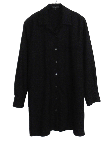 定価3.6万 Theory セオリー 20SS LIGHT SAXONY2 BELTED TUNIC SH ウールストレッチ シャツ チュニック サイズP (S) 7号 0308213 BLACK 黒