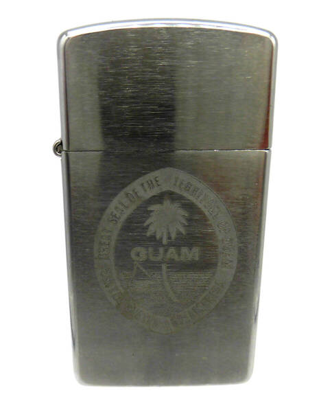 未使用 ZIPPO ジッポ 2018年製 GUAM グアム スーベニア スリム オイルライター シルバー