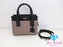 美品 ケイト スペード kate spade 2way ハンドバッグ PXR00304 ミディアム トートバッグ ピンクベージュ 黒 マルチ【中古】 bk8787_画像10