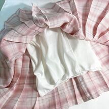 制服 スカート リボン JK チェック柄 2点セット ピンク 130 かわいい　 プリーツスカート プリーツ 女の子 チェック_画像7