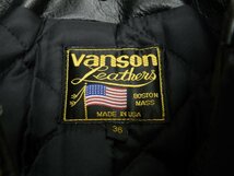 バンソン センタージップ ライダースジャケット サイズ36 ブラック 79477A-03 VANSON 中古品[C131U785]_画像6