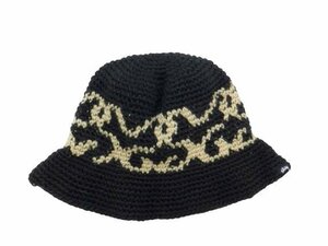 ステューシー SS Knit Bucket Hat ニットハット 帽子 ブラック バケットハット STUSSY 中古品[C146U855]