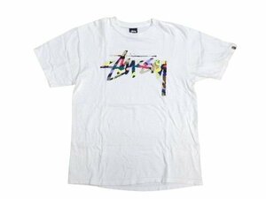 アベイシングエイプ×ステューシー 30周年 マルチカラーストックロゴTee サイズM 半袖Tシャツ A BATHING APE×STUSSY 中古品[C127U906]