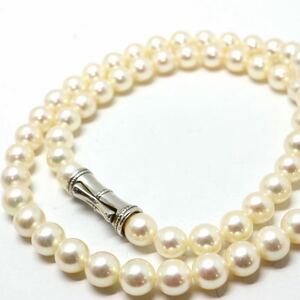 TASAKI(田崎真珠)《アコヤ本真珠ネックレス》M 6.5-7.0mm珠 29.6g 約42cm pearl necklace ジュエリー jewelry EA0/EB4