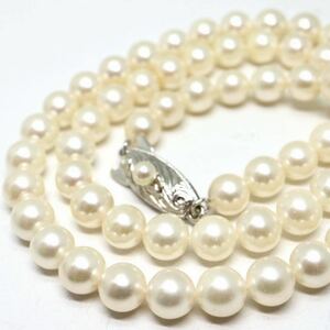 TASAKI(田崎真珠)《アコヤ本真珠ネックレス》M 6.0-6.5mm珠 24.6g 約43cm pearl necklace ジュエリー jewelry DE0/DE0