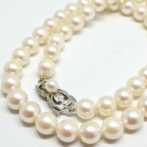 《アコヤ本真珠ネックレス》M 約7.0-7.5mm珠 28.5g 約38cm pearl necklace ジュエリー jewelry DH0/EA0