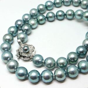 大珠!!《アコヤ本真珠ネックレス》M 約9.0-9.5mm珠 53.3g 約44cm pearl necklace ジュエリー jewelry DE0/EA0
