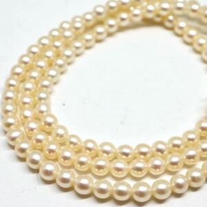 TASAKI(田崎真珠)《本真珠ネックレス》M 約3.0-3.5mm珠 6.7g 約42.5cm pearl necklace ジュエリー jewelry EA5/EC0