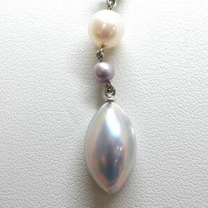 TASAKI(田崎真珠)《K18WG本真珠ロングステーションネックレス》M 約5.5-7.0mm珠 13.5g 約93.5cm pearl necklace jewelry EC8/EC8の画像5