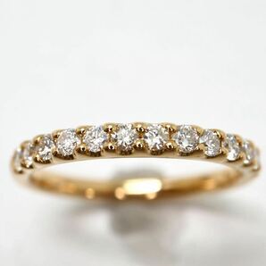 4℃(ヨンドシー)《K18 天然ダイヤモンドハーフエタニティリング》M 2.5g 約12号 diamond ring 指輪 jewelry ジュエリー EB3/EB3の画像1