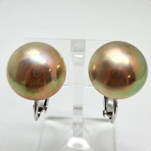 良質!!《マベパールイヤリング》M 約6.7g ジュエリー earring pearl パール jewelry DE0/DE0