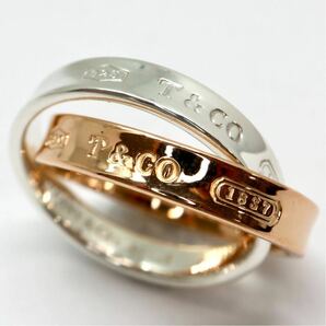 TIFFANY&Co.(ティファニー）箱付き!!《K18(750)インターロッキングサークルリング》M 約5.9g 約8号 ring 指輪 jewelry ジュエリー EB5/EB5の画像5