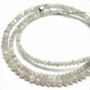 20.02ct!!《K18WG 天然ダイヤモンドネックレス》M 5.0g 44cm necklace white diamond ジュエリー jewelry EA7