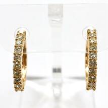  《K18 天然ダイヤモンドピアス》M 2.9g diamond pierce jewelry ジュエリー EB6/EB6_画像2