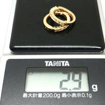  《K18 天然ダイヤモンドピアス》M 2.9g diamond pierce jewelry ジュエリー EB6/EB6_画像8