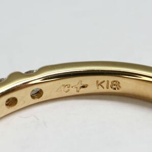 4℃(ヨンドシー)《K18 天然ダイヤモンドハーフエタニティリング》M 2.5g 約12号 diamond ring 指輪 jewelry ジュエリー EB3/EB3の画像7