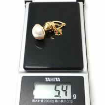 TASAKI(田崎真珠)箱付き!!《K18 マベパールピンブローチ》M 5.4g 半円真珠 jewelry ジュエリー broach ED6/ED6_画像8