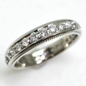 NINA RICCCI（ニナリッチ)/SEIKO jewelry(セイコー)《Pt900 天然ダイヤモンドフルエタニティリング》M 約5.8g 約15号 ring 指輪 EC5/ED6の画像1