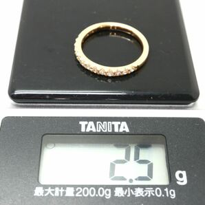 4℃(ヨンドシー)《K18 天然ダイヤモンドハーフエタニティリング》M 2.5g 約12号 diamond ring 指輪 jewelry ジュエリー EB3/EB3の画像9