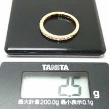 4℃(ヨンドシー)《K18 天然ダイヤモンドハーフエタニティリング》M 2.5g 約12号 diamond ring 指輪 jewelry ジュエリー EB3/EB3_画像9