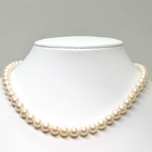 《アコヤ本真珠ネックレス》A 約7.0-7.5mm珠 31.4g 約41cm pearl necklace ジュエリー jewelry DB0/DB0_画像2