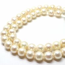 《アコヤ本真珠ネックレス》A 約7.0-7.5mm珠 31.4g 約41cm pearl necklace ジュエリー jewelry DB0/DB0_画像4