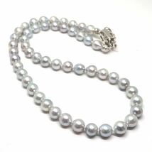 《K14WGアコヤ本真珠ネックレス》A 約7.0-7.5mm珠 31.3g 約43cm pearl necklace ジュエリー jewelry DH0/ZZ_画像4