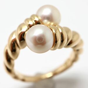 TASAKI(田崎真珠)《K18 アコヤ本真珠リング》A ◎5.6g 約10号 パール pearl ring 指輪 jewelry ジュエリー ED5/ED5