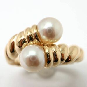 TASAKI(田崎真珠)《K18 アコヤ本真珠リング》A ◎5.6g 約10号 パール pearl ring 指輪 jewelry ジュエリー ED5/ED5の画像2