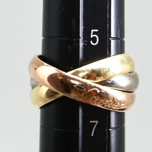 Cartier(カルティエ)箱/証明書付き!!《K18(750)トリニティリング》A 約7.2g 約6号 ring 指輪 jewelry ジュエリー EF1/EF1の画像6