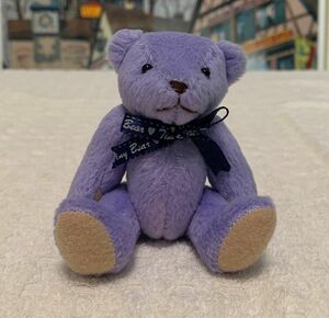 【Tiny Studio】 Tiny Bear　タイニーベア　パープル クマ テディベア ぬいぐるみ くま キーホルダー