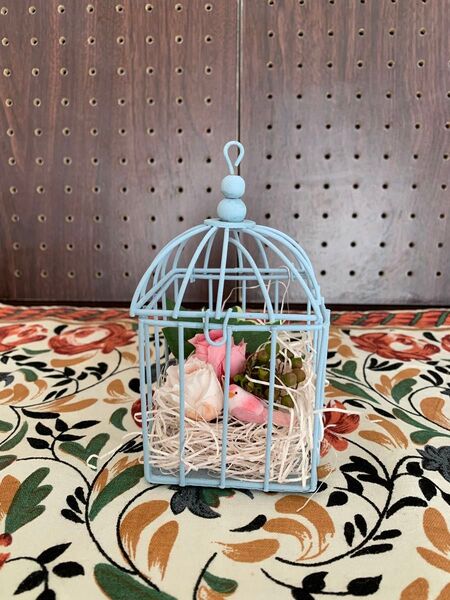 【プリザーブドフラワー】鳥かご ブルー ※おまとめ割引あり